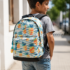 Niño con mochila Oh My Pop Ananas de piñas, mochila escolar infantil y juvenil con compartimento para portátil de 15 pulgadas