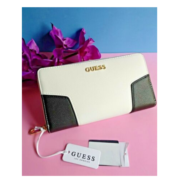 GUESS - monedero blanco y negro