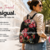 Mochila Desigual Lima Travel Mujer Floral Negra Urbana Mujer con mochila Desigual Lima Travel floral negra de tamaño mediano para uso diario