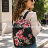 Desigual Mochila Mujer Lima Travel Floral Negra para Uso Diario Mochila Desigual Lima Travel floral negra para mujer usada como mochila urbana de diario