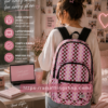 Backpack aesthetic girl Vans rosa checkerboard estilo Pinterest y lifestyle cozy