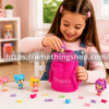 bolsita pinypon rosa famosa nina guardando figuras accesorios bolsa transporte munecas juego portatil