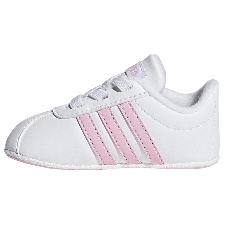 zapatillas bebé adidas blancas con rayas rosas primeras zapatillas niña cómodas y suaves