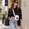 Mujer con bandolera Nike Air Jordan blanca crossbody modelo 9A0225-001