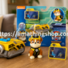 Paw Patrol Rubble Mini Miner con figura de Rubble, vehículo perforador amarillo y tarjeta Mission Paw