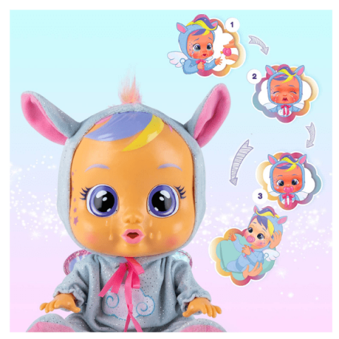 Bebés Llorones Pijama Sorpresa – Dragón, Dino O Reno – Incluye Chupete – Para Muñecas +18 Meses