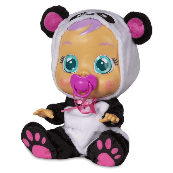 Cry babies pandy puppe interaktiv sentado con su pijama de felpa de diario.