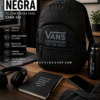 Mochila portátil negra Vans 24 litros para trabajo universidad y portátil 15 pulgadas