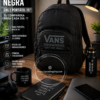 Mochila portátil negra Vans 24 litros unisex para trabajo universidad y viajes