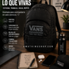 Mochila urbana negra Vans 24 litros para portátil trabajo y ciudad