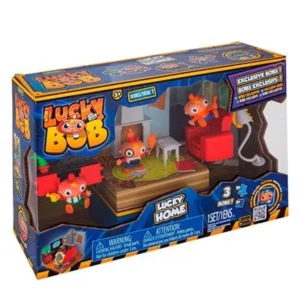 Caja original Lucky Bob Home Serie 1 de IMC Toys 85909, playset de casa con tres figuras y accesorios