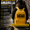 Mochila urbana amarilla Vans unisex para portátil universidad y estilo streetwear