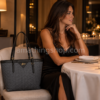 Bolso Guess negro mujer shopper elegante para cena y ocasiones especiales