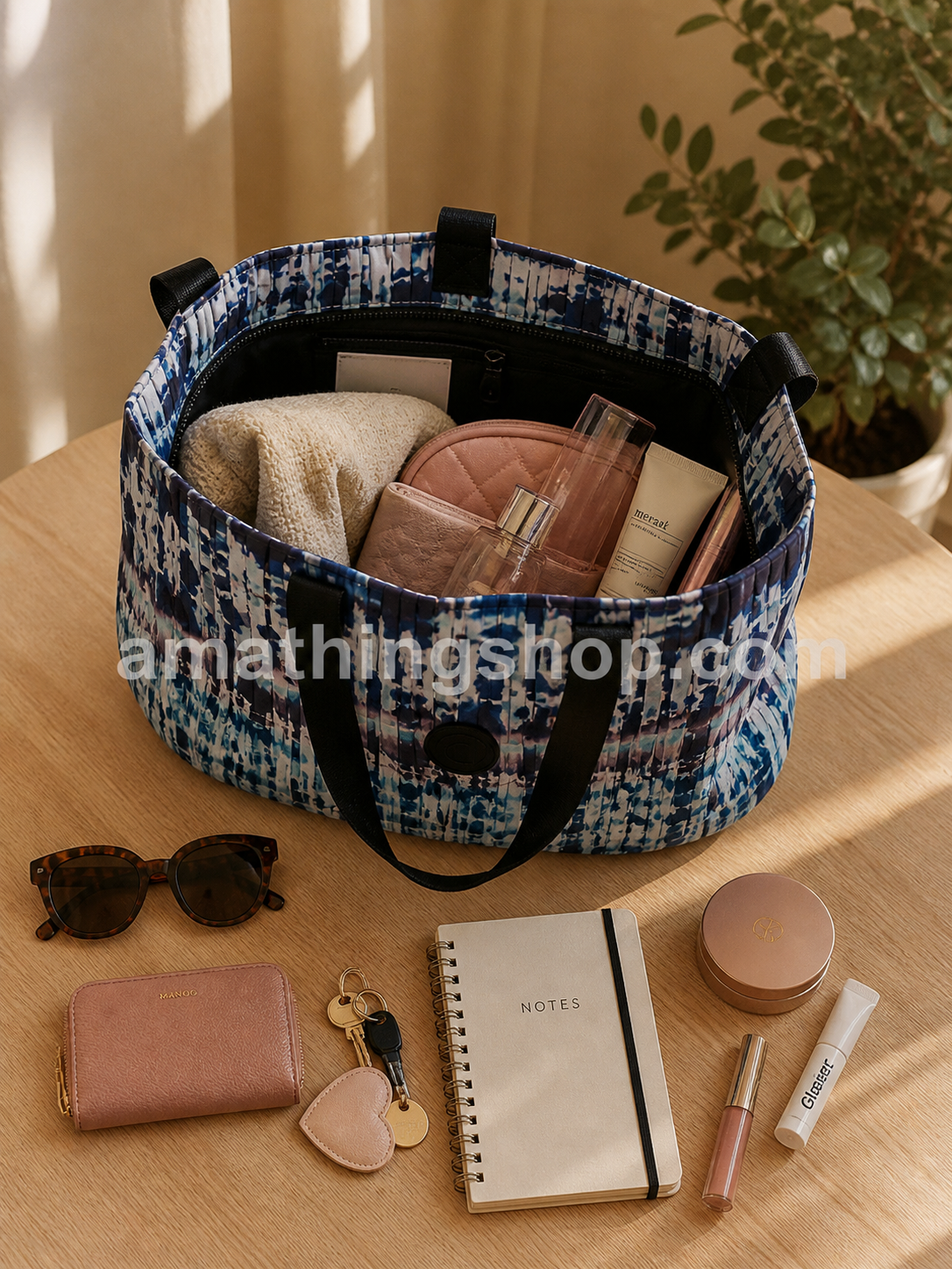 bolso grande mujer desigual con capacidad interior para viaje fin de semana organizado con accesorios