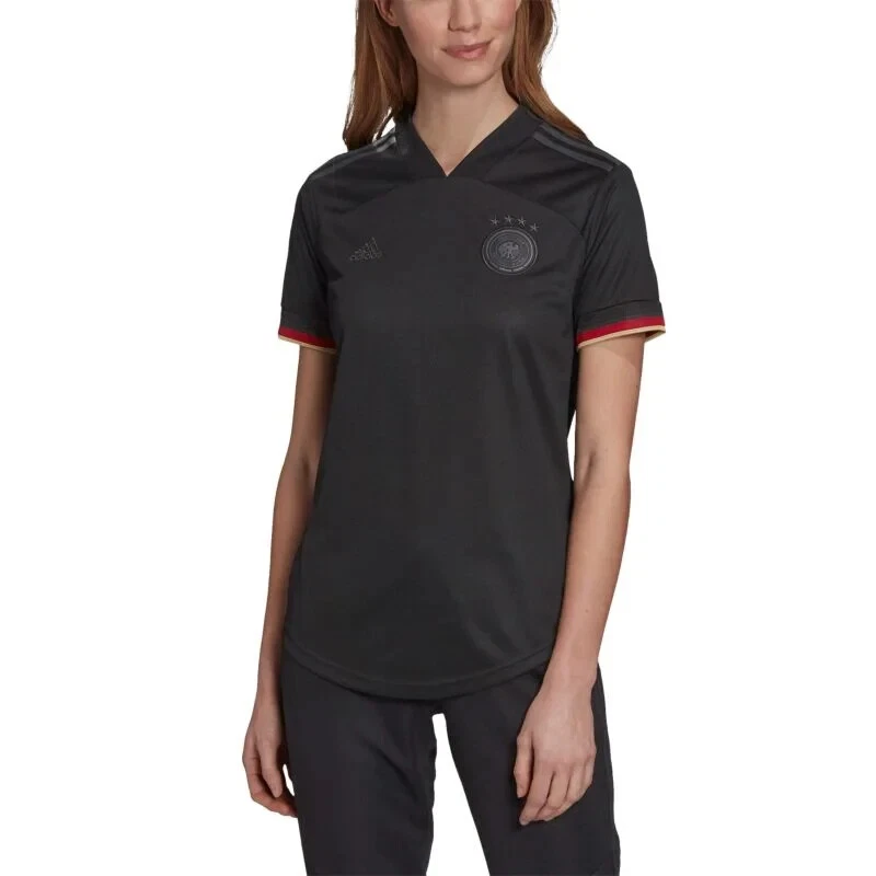 Camiseta adidas Alemania Mujer EH6115 Negra Puesta