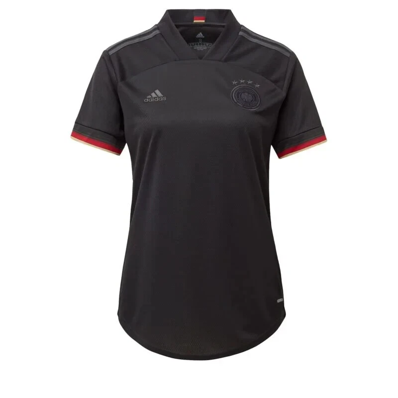 Camiseta adidas Alemania mujer negra EH6115 vista frontal