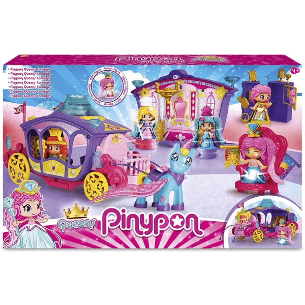 Pinypon Carroza Queens con unicornio y luz mágica transformable de Famosa