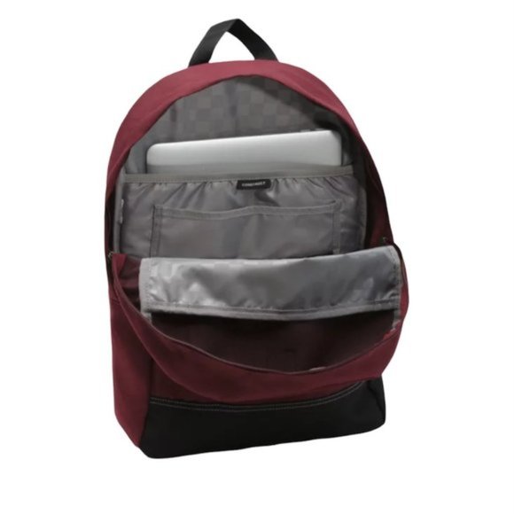 Mochila Vans Construct Skool 21L burdeos portátil 15 pulgadas para universidad trabajo y viaje