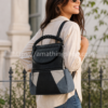 Mochila bolso Desigual mujer negra azul 2 en 1 Sterlina Positano para uso diario trabajo viaje