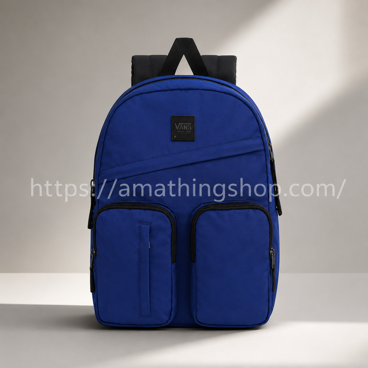 Mochila ligera Vans azul marino premium con diseño urbano moderno