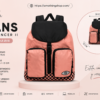 Mochila Vans Geomancer II 22L rosa para portátil, universidad y escapadas Mochila Vans Geomancer II rosa de 22 litros con compartimento portátil y diseño urbano