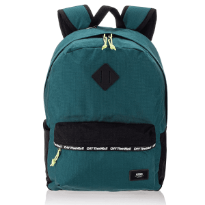 Mochila Vans Old Skool II color verde trekking para hombre y mujer