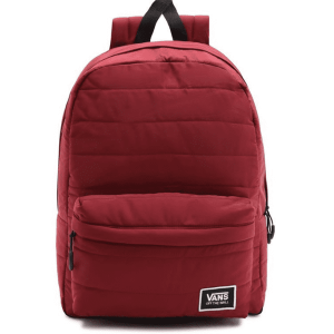 mochila Vans burdeos Puffed Up unisex con compartimento portátil y diseño urbano
