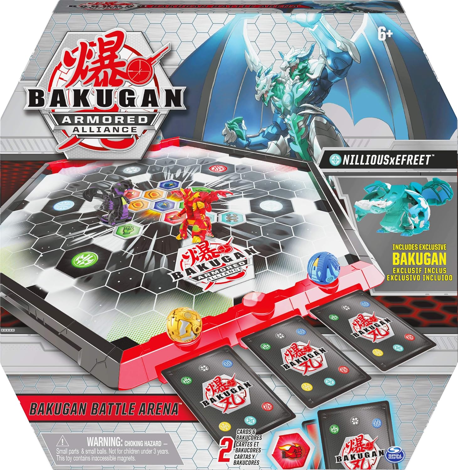 BAKUGAN - Bakugan Battle Arena Nillious x Efreet 6056040 Campo Batalla Niños 6+ Exclusivo - Imagen 5