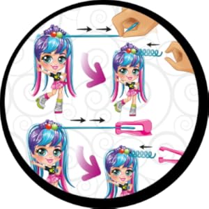 CURLI GIRLS - Muñeca Curli Girls Bayli Birthday Girl con Cabello Mágico para Peinados - Imagen 10