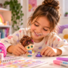 Niña jugando con muñeca Distroller Chimichanga y mascota Acapulpo