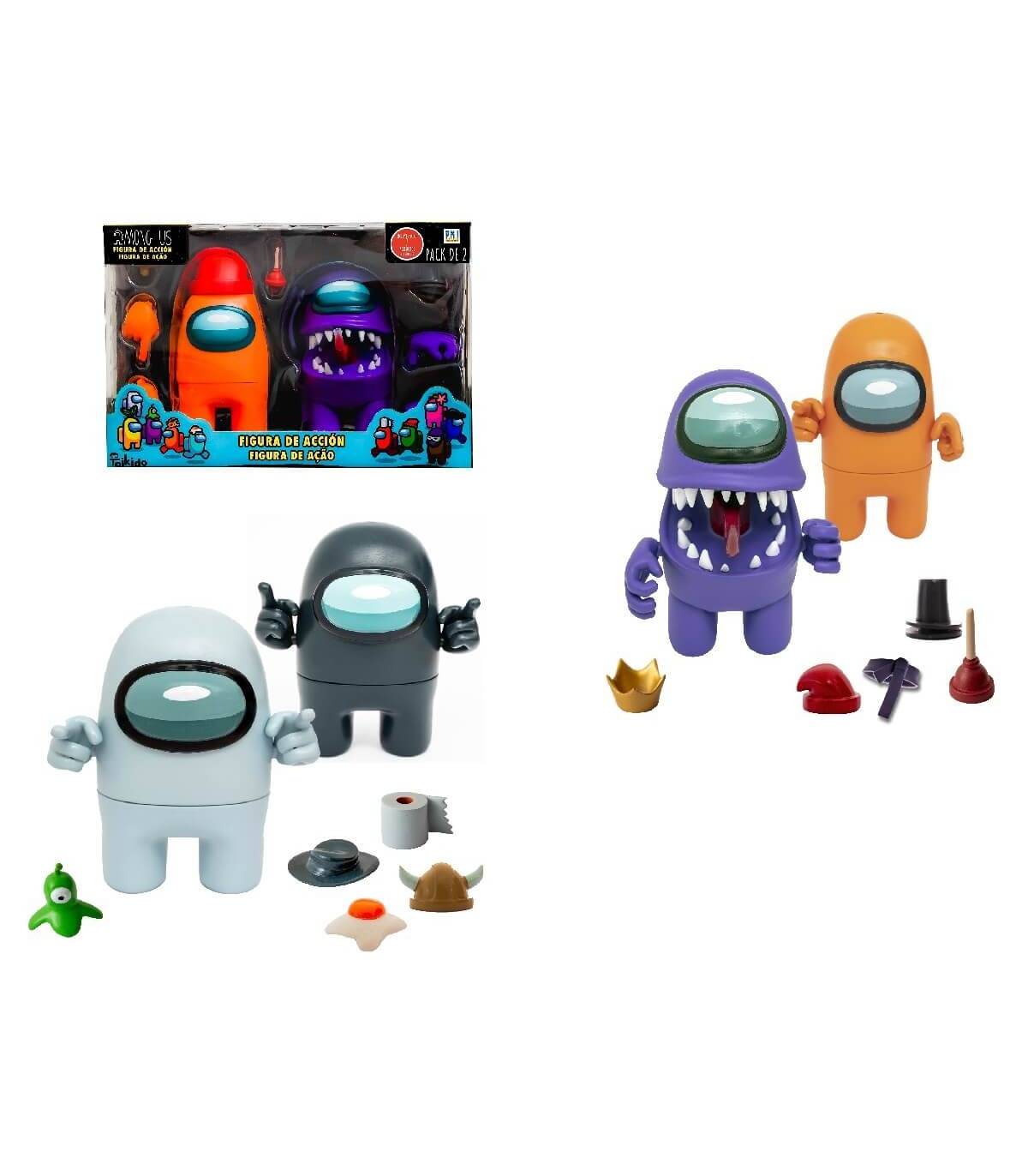 AMONG US-FIGURA ACCION PACK 2UD
