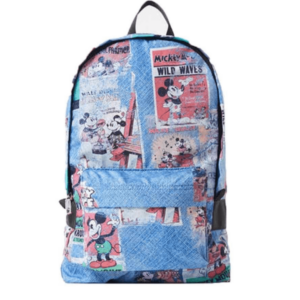 Mochila Desigual Mickey Comic azul plegable 41,5x28x16 cm edición limitada Disney cápsula reciclada