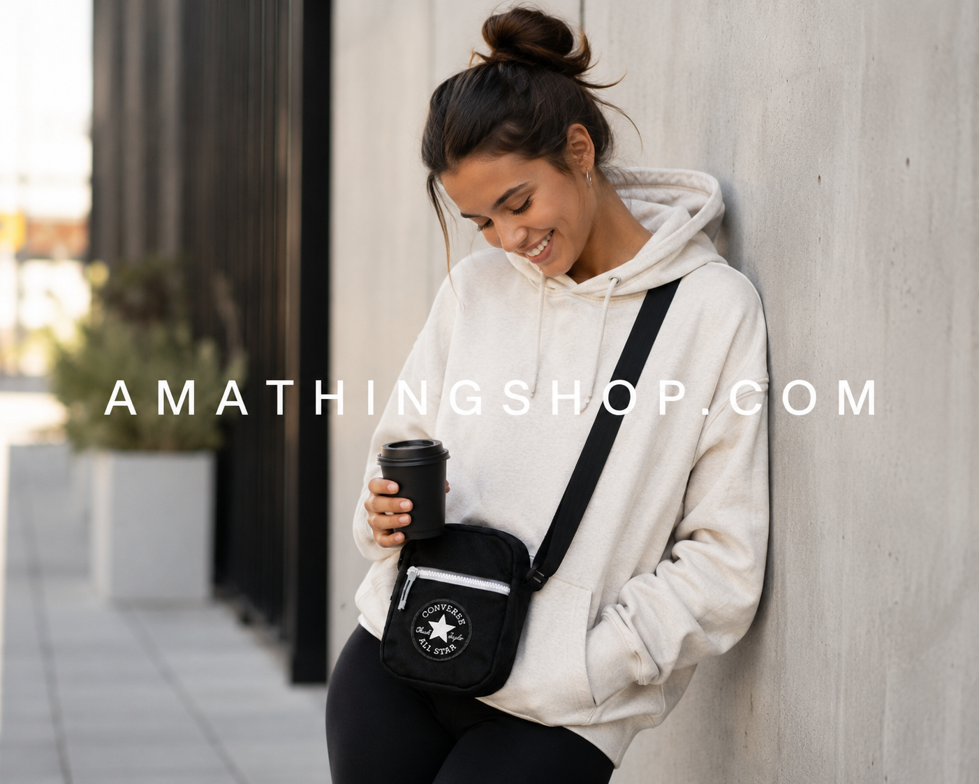 Bandolera Converse Negra Mujer Crossbody para Uso Diario Mujer con bandolera Converse negra crossbody pequeña para uso diario y ciudad