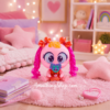Muñeco Distroller Emoshionato Gud Filin Rosa original en habitación infantil rosa pastel con decoración acogedora y ambiente lifestyle para ecommerce infantil.