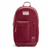 Mochila Under Armour UA Halftime 22L en color burdeos con compartimento para portátil de hasta 15 pulgadas y bolsillos delanteros. Modelo unisex práctico para trabajo, universidad, gimnasio, viajes cortos y uso diario.