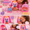 Collage lifestyle estilo Pinterest del Distroller Emoshionato Gud Filin Rosa con niña jugando, escenas emocionales y decoración infantil pastel para ecommerce y regalos infantiles.