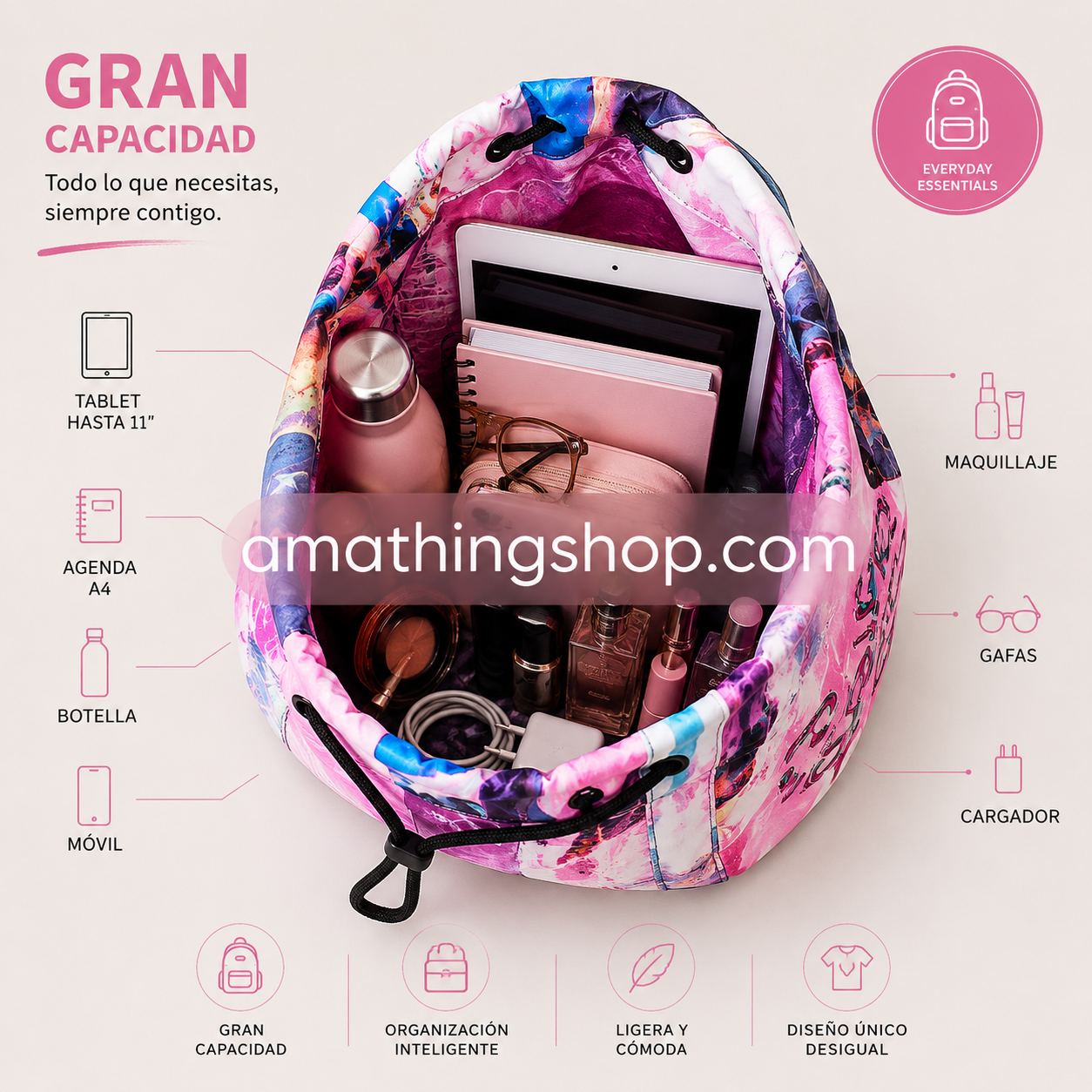 Mochila Desigual Mujer Gran Capacidad Neo Tropic Helsinki