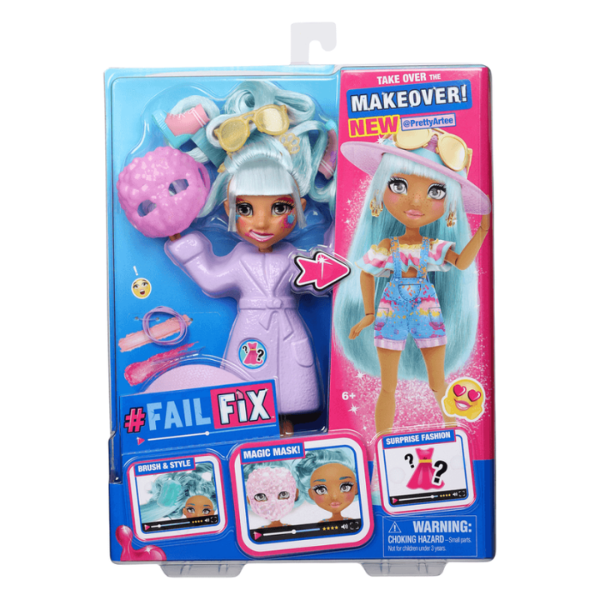 muñeca failfix prettyartee con cambio de imagen y accesorios creativos