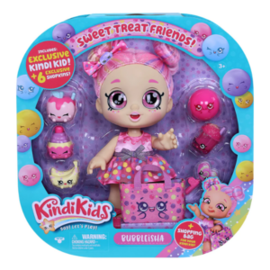 Bubbleisha Kindi Kids Sweet Treat Friends muñeca rosa con accesorios