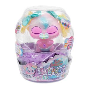 Muñeco Distroller Sorpresito Felicia Rosa original de 13 cm presentado en cápsula sorpresa con 13 piezas de juego