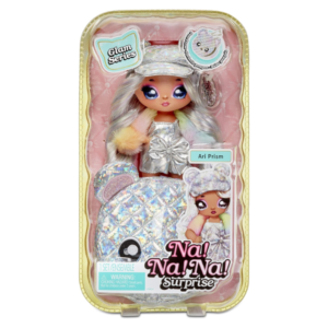 Muñeca Ari Prism Na Na Na Surprise con bolso metálico y diseño glam