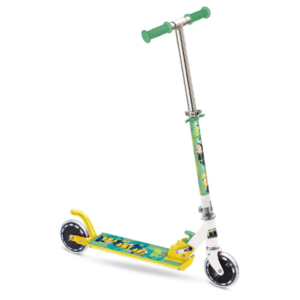 Patinete plegable para niño modelo Minions de 2 ruedas con manillar ajustable de diario.