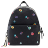 Mochila Desigual pequeña negra con estampado floral multicolor para mujer