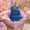 Mochila Disney Los Descendientes 3 azul presentada como regalo de cumpleaños para niña pequeña