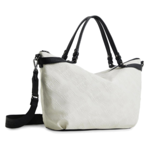Bolso Desigual beige grande mujer tipo shopper elegante para trabajo uso diario viaje con gran capacidad