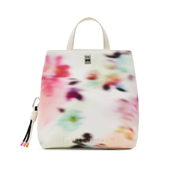 Mochila bolso Desigual Acidule Sumy Mini 23SAKP39 blanco multicolor mujer 2025