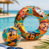 Set hinchable PAW Patrol con flotador de 42 cm y pelota de playa de 30 cm para niños, ideal para piscina, vacaciones y verano.