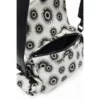 bolso mujer pequeno con estampado moderno blanco y negro para looks elegantes