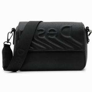 Bolso Desigual negro mujer Psico Logo Phuket pequeño 23x15x10 cm bandolera edición limitada