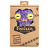 Fuggler Squidge R. morado con manchas, dientes humanos y ojos amarillos, en su caja original.